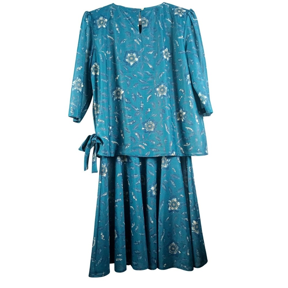 Vintage Ladies Sz 14W 70's 80's California Looks Women's Dress Floral